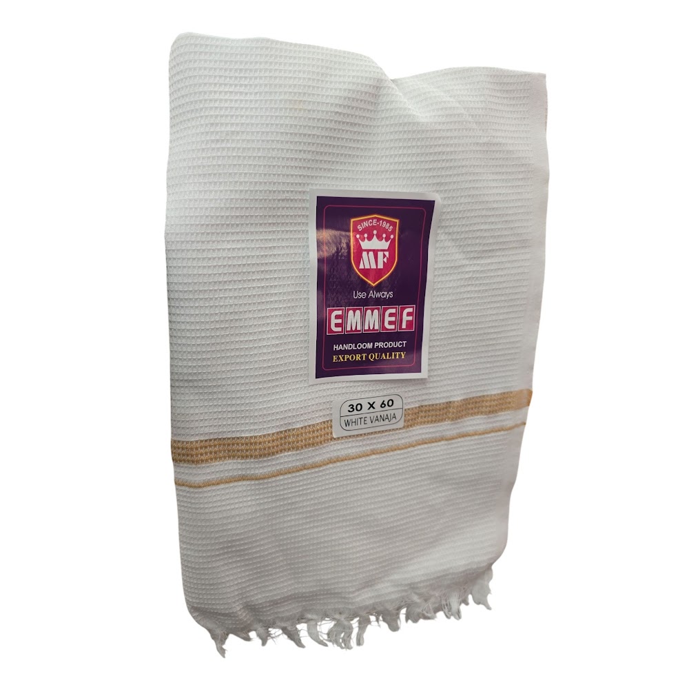 Traditional White Angavastram - Pure Cotton