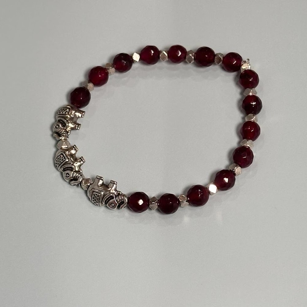Elephant Brown Beads Handcrafted Bracelet | Traditional Fashion Jewellery