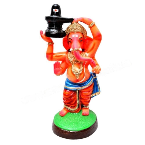 Bhaghuballi Vinayagar , Siva lingam up to Shoulder | Traditional Idol