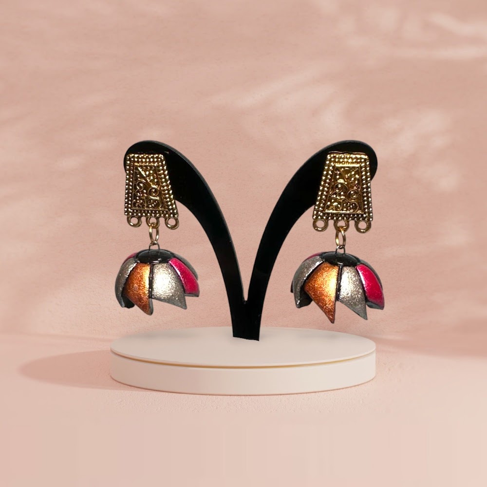 Terracotta Multi Color Jhumka