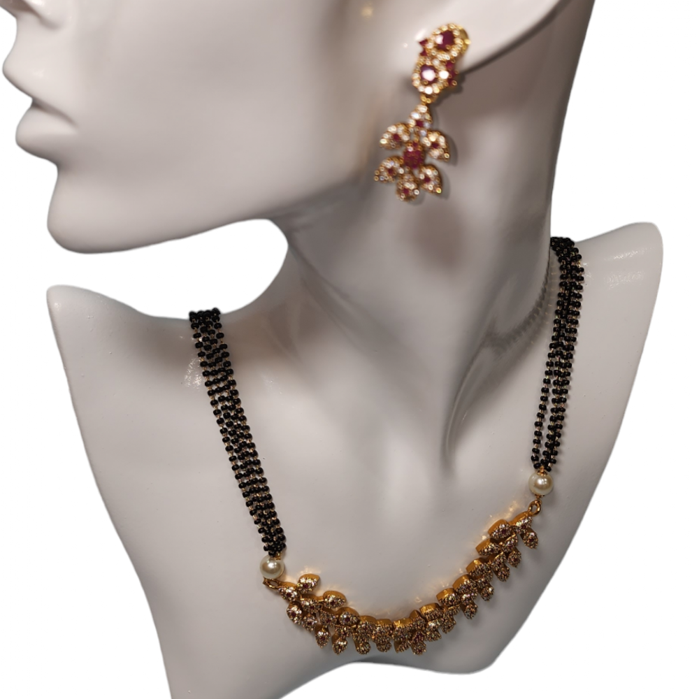Necklaces Set Ruby White Beads Black Color Finish Party Wear | Traditional Fashion Jewellery