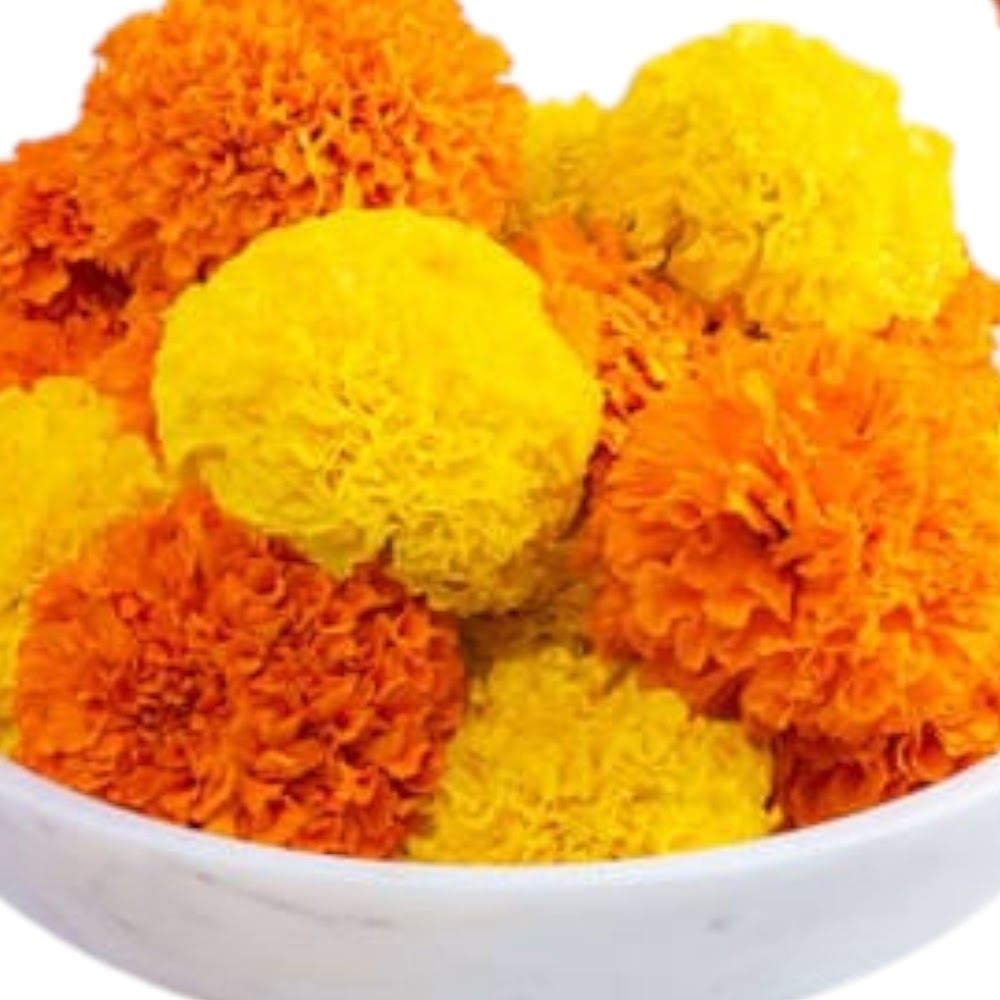 Fresh Marigold Flowers - Vibrant Puja & Decoration