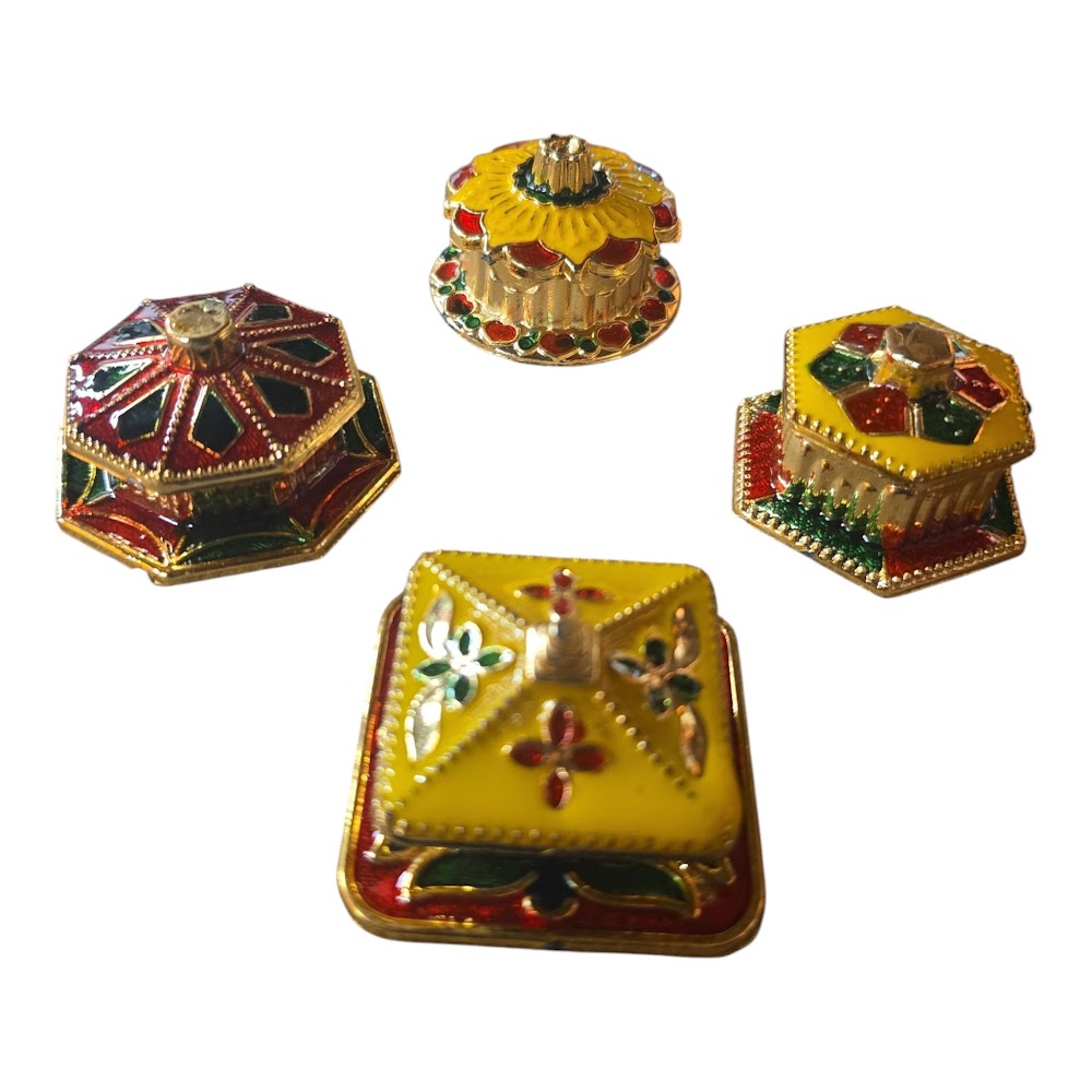 Return Gift – Hand-Painted Decorated Kumkum Box | Puja & Ritual Essential