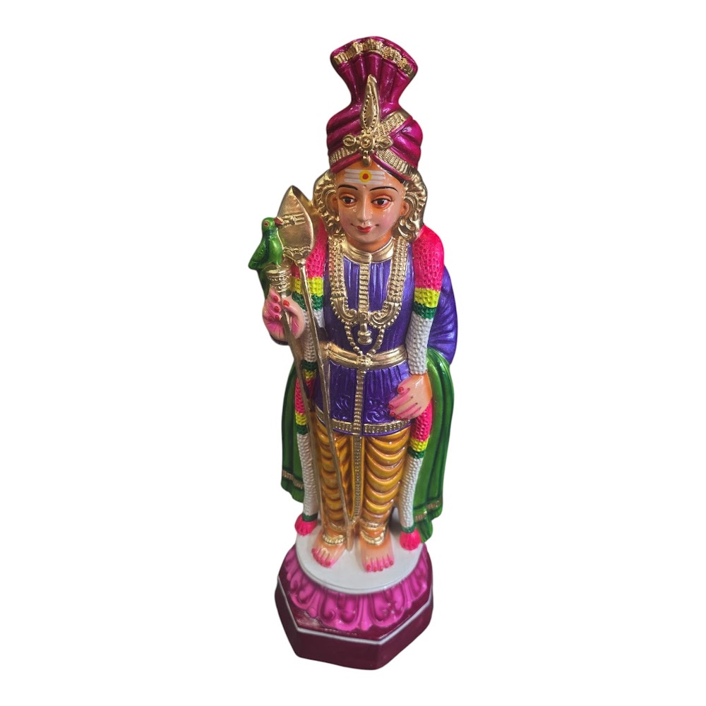 Golu Doll – Lord Raja Murugar (22 Inch, Paper Mache for Navaratri Kolu) | Navaratri Golu Doll