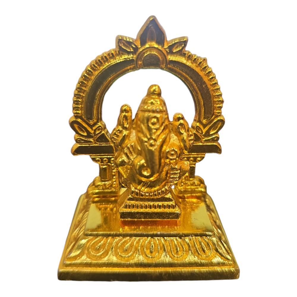 Vinayagar Statue, German Silver, 2 inch | Traditional Idol