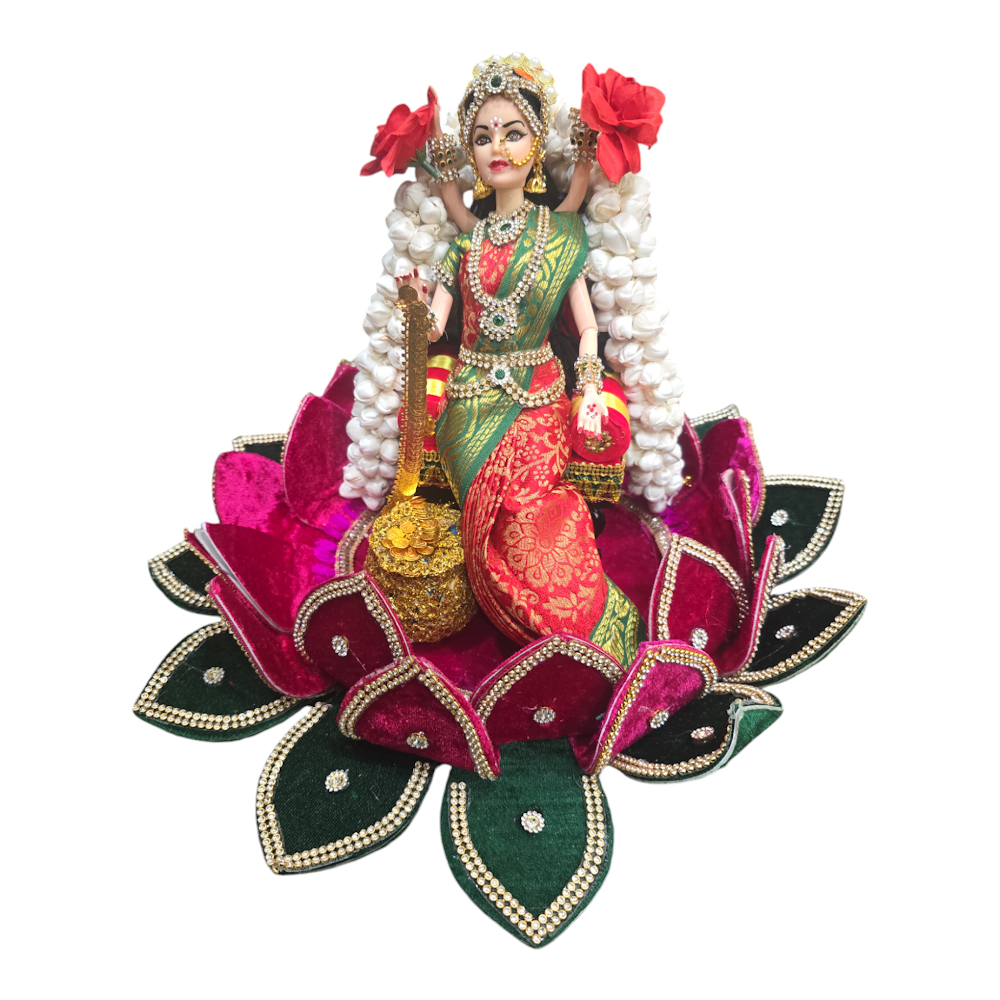 Varalakshmi Amman in Lotus 10 inch | Traditional Idol