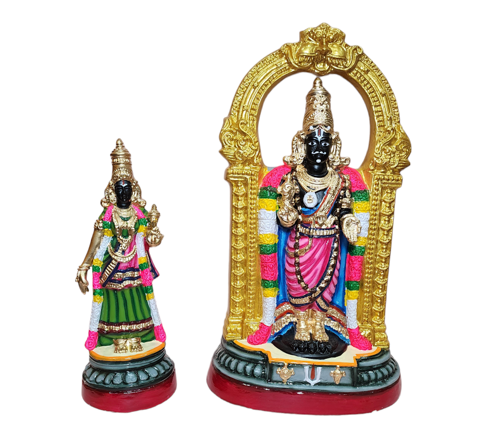 Triplicane Parthasarathy Set 16 Inch | Traditional Idol
