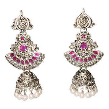 Studs Earrings Oxidized Silver Fancy Style Party wear | Traditional Fashion Jewellery